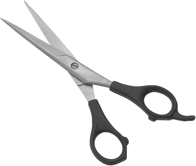 Picture of Professional Hair cutting barber and hair Thinning Scissors, Texturizing Shears Salon Razor Soft Easy Finger Inserts Black 