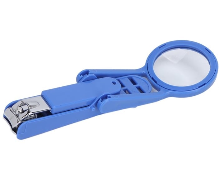 Picture of Creative Nail Cutter with Magnifying Glass Portable folding adjustable Super Nail Clipper with Magnifying Glass and Nail Filer Multicolor 1pcs 