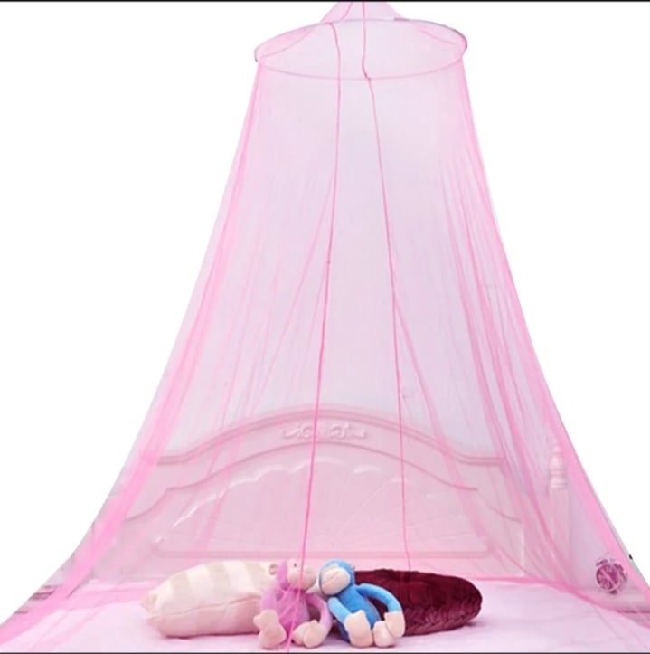Picture of Ceiling Mosquito Net for single bed-গম্বুজ মশারি Pink 