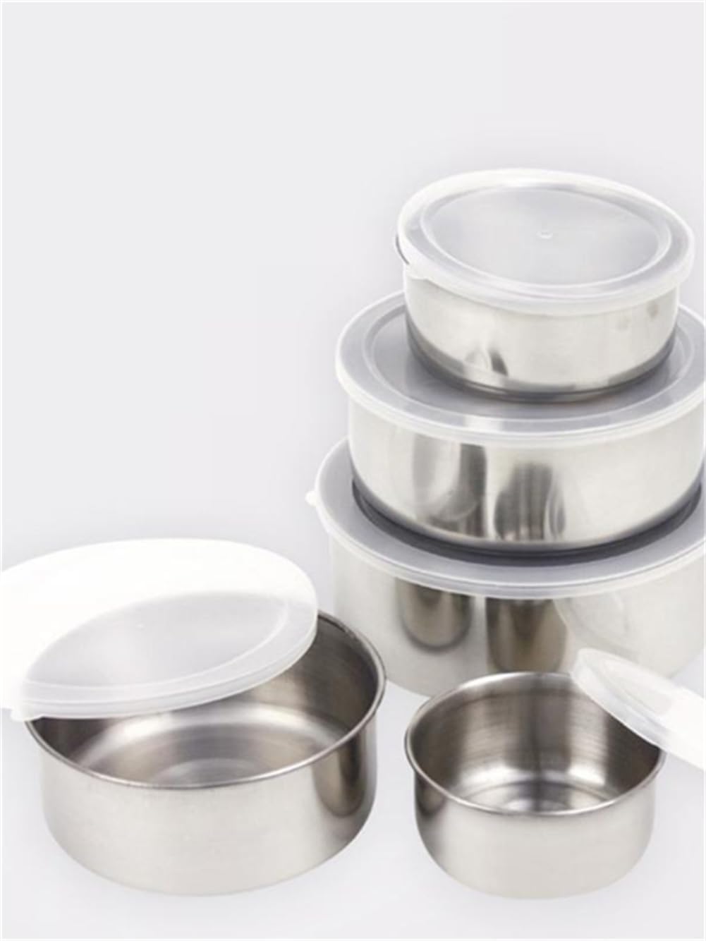 Picture of 5 PIECE STAINLESS STEEL BOWL SET Container set Silver 