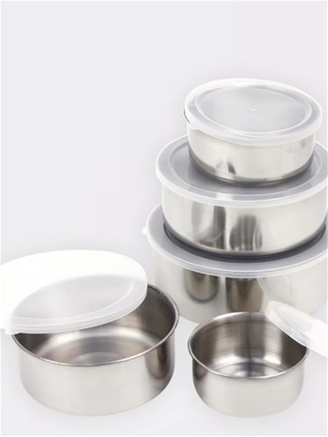 Picture of 5 PIECE STAINLESS STEEL BOWL SET Container set Silver 