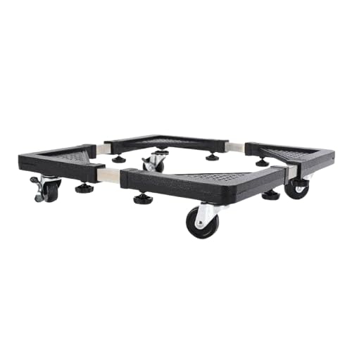 Picture of Roller Washing Machine Refrigerator Base Reinforced Retractable Movable Rack with Wheels Kitchen Fridge Base Bracket Multicolor 