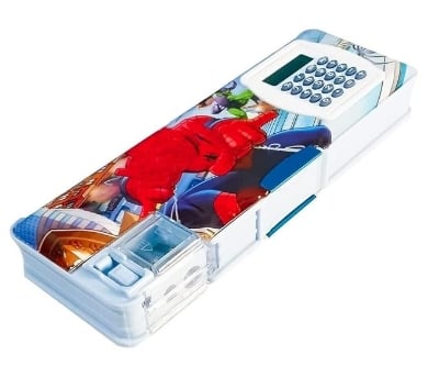 Picture of New Spiderman Double-Sided Geometry & Calculator Pencil Case Multicolor 