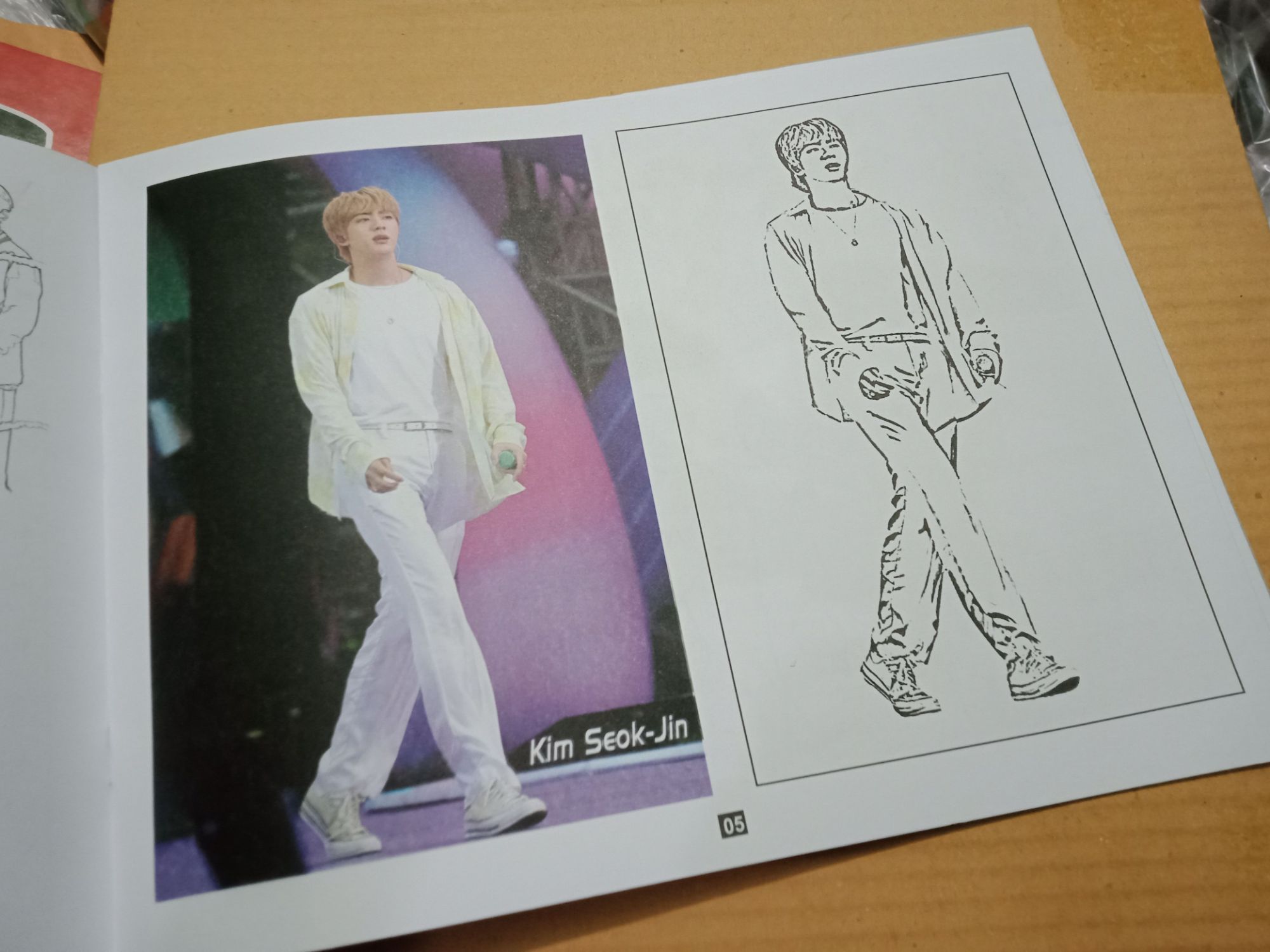 Picture of BTS Coloring Book: Bangtan Boys Coloring Books for KPOP Fans Multicolor A4