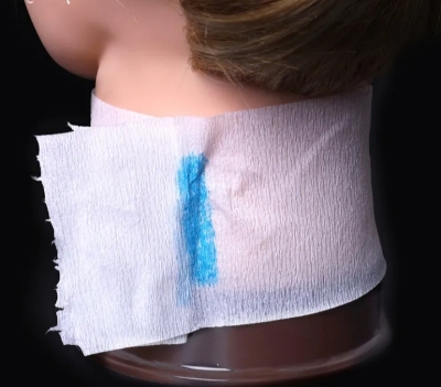 Picture of 2 Protection Paper Strips Hairdressing Collar Stretchy Neck Covering Paper Towel for Hairdressers and Barbers Household  