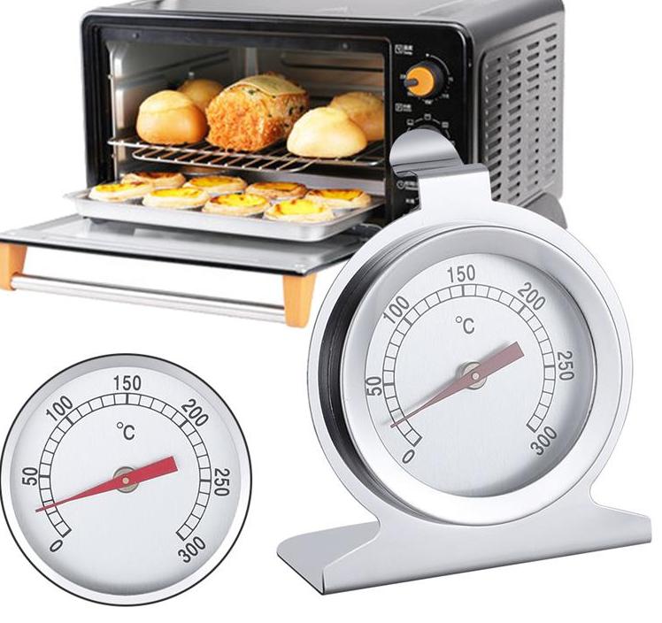 Picture of Stainless Steel Oven Thermometer Grill Temperature Gauge for Home Kitchen Food BBQ Silver 