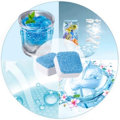 Picture of Washin machin tank cleaner 12 tab Deodor cleaner White 