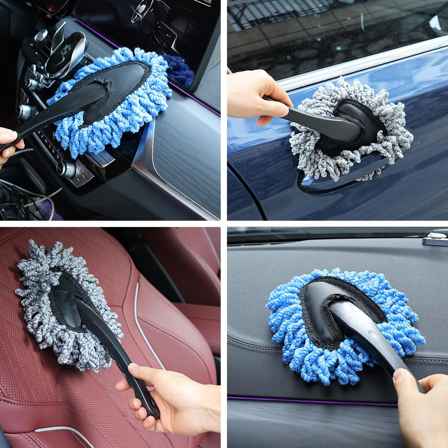 Picture of Microfiber Brush Car Washing Cleaning Glass Brushes 1pcs Multicolor 