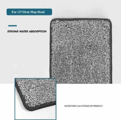 Picture of 1 Pcs Washable Microfiber Mop Head for Spray and Reveal Mop Grey 