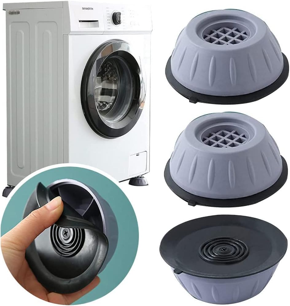Picture of 4 pcs Anti-vibration Pads Washing Machine Feet Mats Anti-slip Shock-proof Refrigerator Cushions Grey 