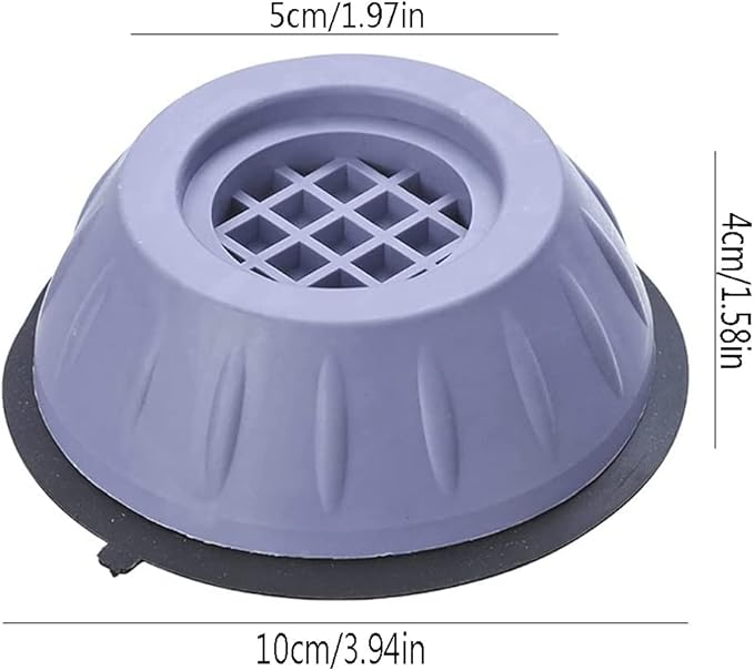 Picture of 4 pcs Anti-vibration Pads Washing Machine Feet Mats Anti-slip Shock-proof Refrigerator Cushions Grey 