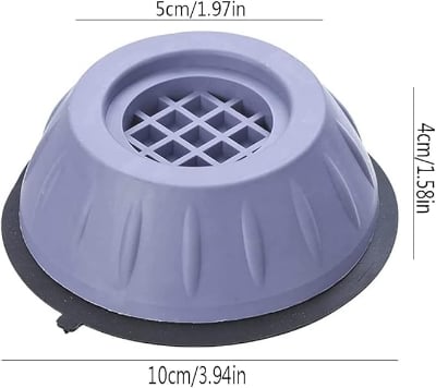 Picture of 4 pcs Anti-vibration Pads Washing Machine Feet Mats Anti-slip Shock-proof Refrigerator Cushions Grey 