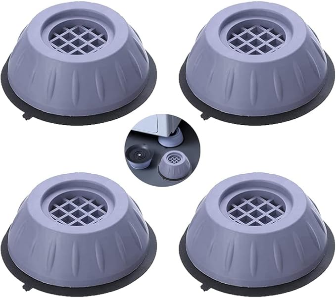 Picture of 4 pcs Anti-vibration Pads Washing Machine Feet Mats Anti-slip Shock-proof Refrigerator Cushions Grey 