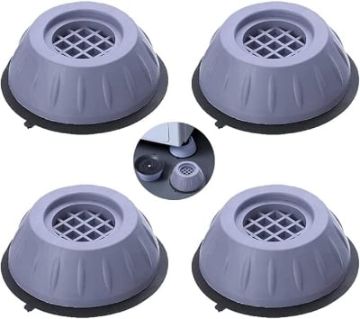 Picture of 4 pcs Anti-vibration Pads Washing Machine Feet Mats Anti-slip Shock-proof Refrigerator Cushions Grey 