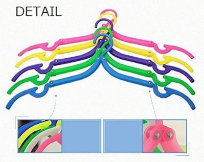 Picture of 6Pcs Fold Clothes Hangers Portable Glamorous Folding Coat Rack - Hanger Multicolor 