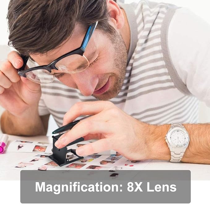 Picture of Three Folding Counting Magnifiers With Scale Textile Jewelry Collection Repair Black 
