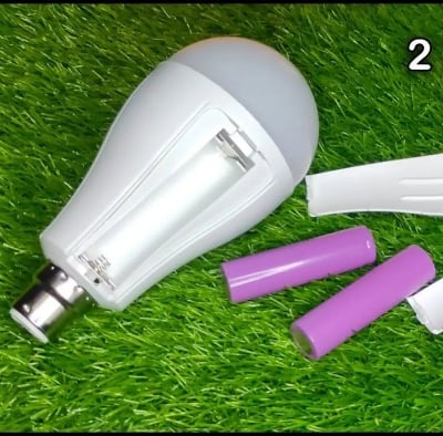 Picture of 2 Rechargeable Battery Ac Dc Light Bulb - Dim Light White 