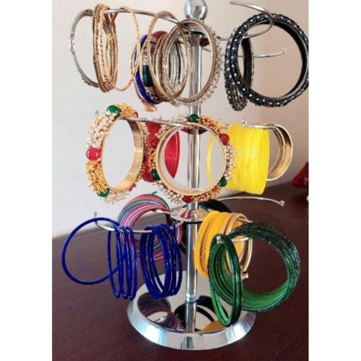 Picture of Bracelet stand watch necklaces display rack holder Bengal organizer Churir Alna rack Silver 