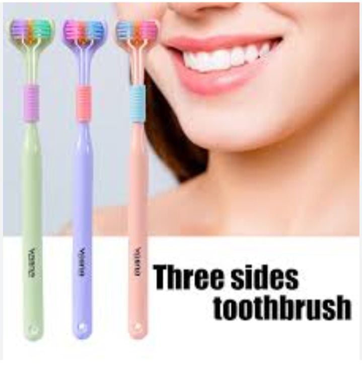 Picture of 2 pack V shaped three side toothbr upush for deep cleans teeth Multicolor 
