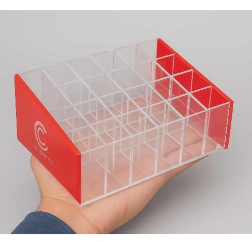 Picture of Lip Gloss Organizer 24 clear Storage case for every girl and makeup artist.  