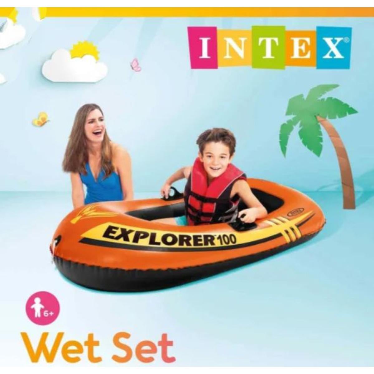 Picture of Kids toy air boat intax 100 inflatable boat Orange 