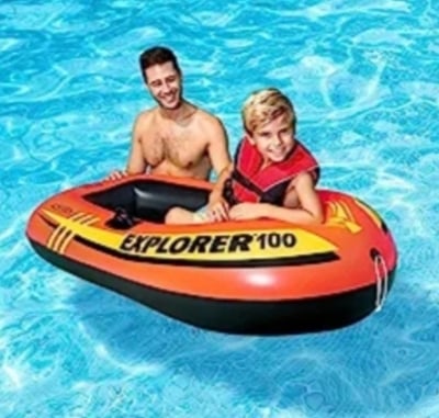 Picture of Kids toy air boat intax 100 inflatable boat Orange 
