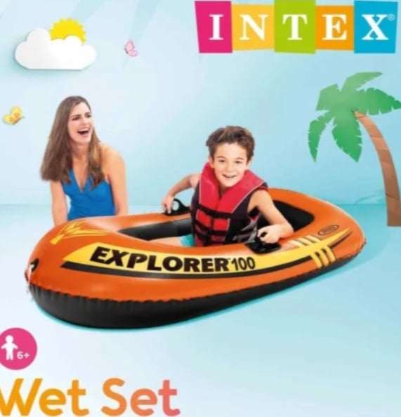 Picture of Kids toy air boat intax 100 inflatable boat Orange 