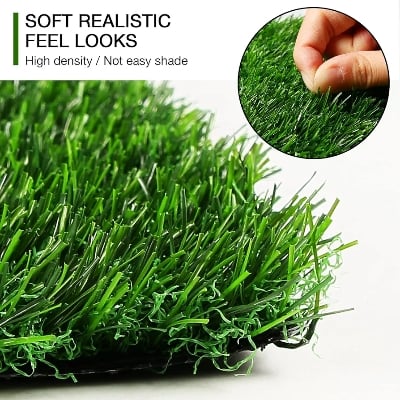Picture of Artificial Grass Coaster 6 Pack Drink coaster for home office restaurent Green 