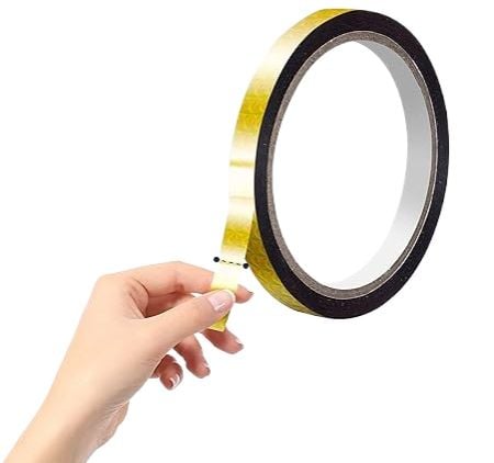 Picture of 5 Rolls Gold glossy Tape, Self-Adhesive Metallized Polyester Film Tape Graphic Art Tape Gold 