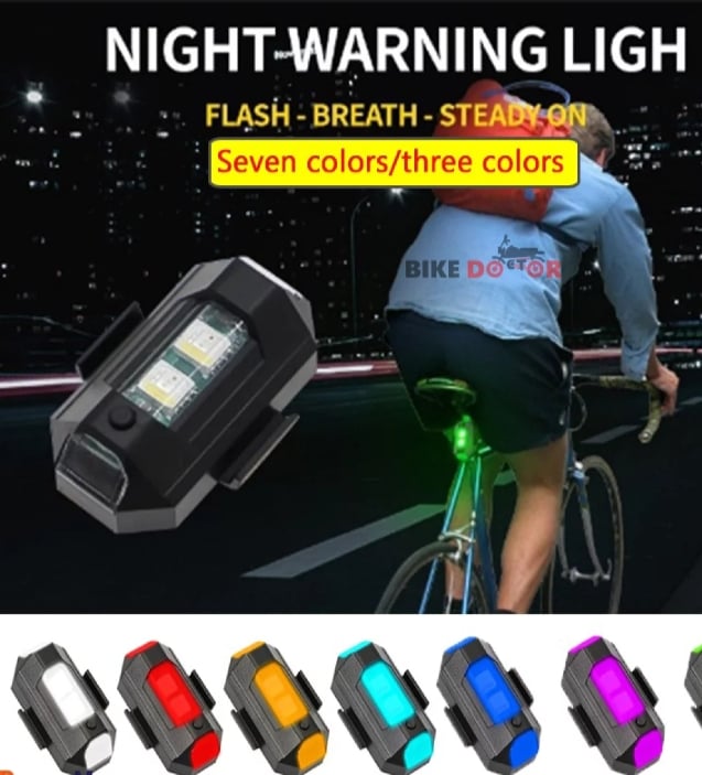 Picture of Portable Warning light rechargeable Bi cycle flashing light