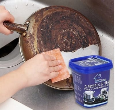 Picture of Oven & Cookware Cleaner Stainless Steel Cleaning Paste Remove Stains from Pots Pans Multi-Purpose Cleaner & Polish Removes Household Cleaner  