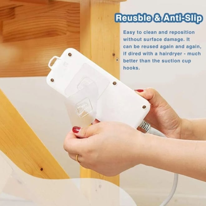 Picture of 5 Pair Self Adhesive Double Layer Wall Hooks, No Drill/Nail Double Sided Adhesive Wall  