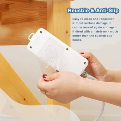 Picture of 5 Pair Self Adhesive Double Layer Wall Hooks, No Drill/Nail Double Sided Adhesive Wall  