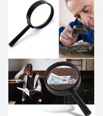 Picture of Magnifying Glass Lens Real Glass Magnifying Glass Breakage-Proof Magnifying Glass 75MM Black 
