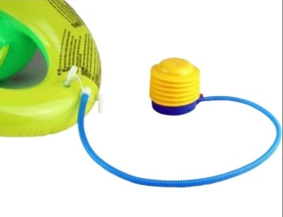 Picture of High performance foot air pump quick-fill inflator balloon bath tub air pump portable lightweight Yellow 