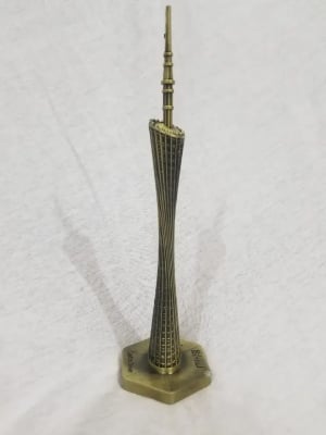 Picture of Canton Tower Statue Showpiece for Home Decor and Occasion Gold 