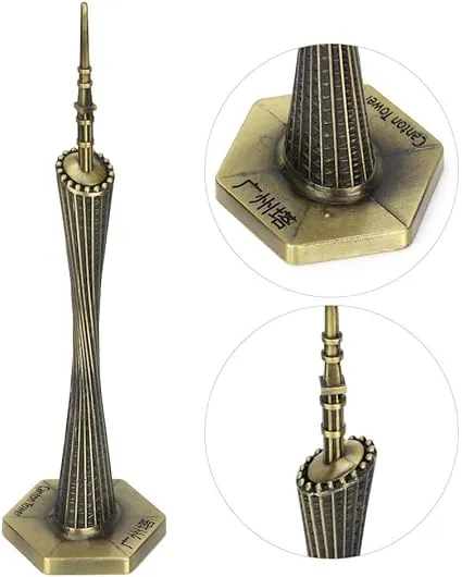 Picture of Canton Tower Statue Showpiece for Home Decor and Occasion Gold 