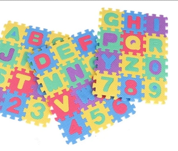 Picture of 36 Pcs Alphabet Puzzel Met for Childrens Multicolor 