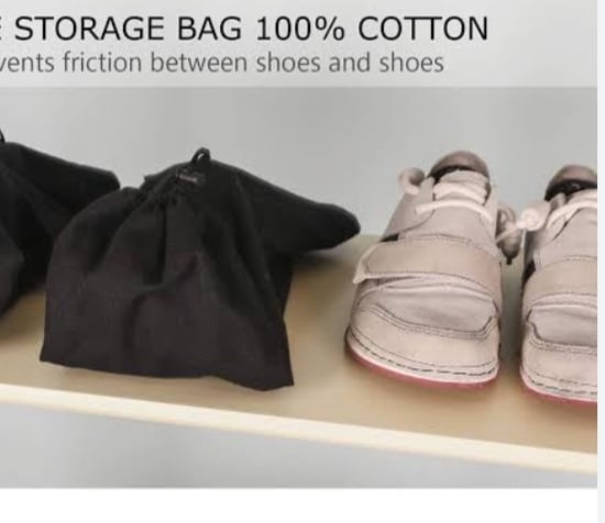 Picture of 3 Pack Shoe Bags Travel Bags for Men Women Black 