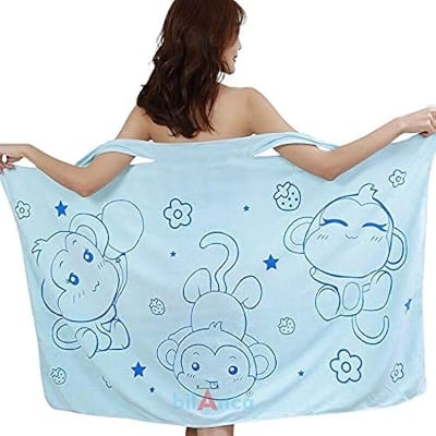 Picture of Microfiber Soft Bath Towel Fashion Women Wearable Quick Dry Magic Bathing Beach Spa Bathrobes Wash Clothing Beach Dresses Multicolor 