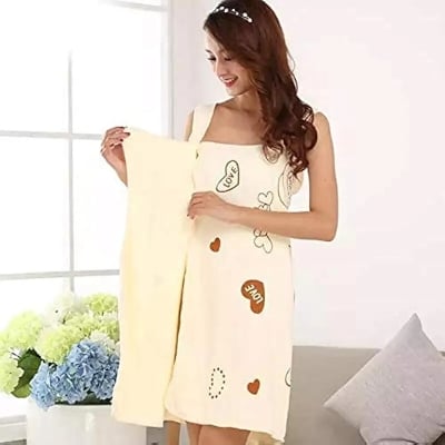 Picture of Microfiber Soft Bath Towel Fashion Women Wearable Quick Dry Magic Bathing Beach Spa Bathrobes Wash Clothing Beach Dresses Multicolor 