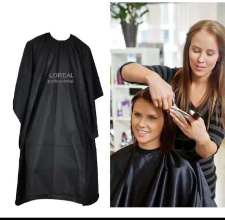 Picture of Hair Cutting Cape, Hairdressing Cape, Hairdresser, Hair Dye, Perming Black  