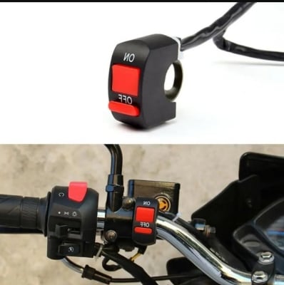 Picture of Motorcycle Headlight Switch Handlebar Toggle Switch with On Off Push Button for U5 U7 U2 Motorcycles Scooter Electrombile Motorbike  