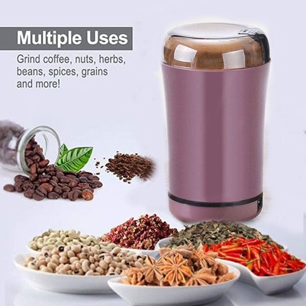 Picture of Mini Electric Blender Coffee Bin Chopper Superfine Powder Grinding Milling Bin Crop Mosquito Electric Coffee Grinder Purple 