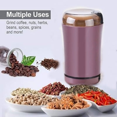 Picture of Mini Electric Blender Coffee Bin Chopper Superfine Powder Grinding Milling Bin Crop Mosquito Electric Coffee Grinder Purple 