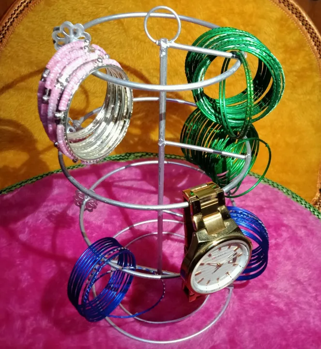 Picture of Metal Churir rack braclet stand jewellery display rack for women Silver 