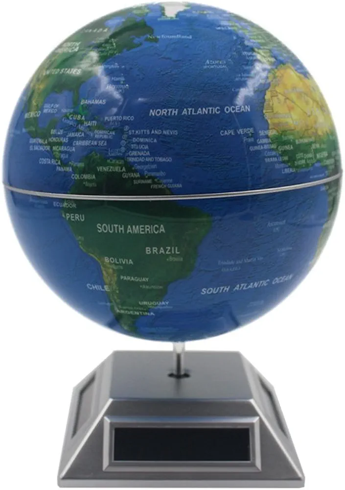 Picture of Solar Powered Auto Spinning Rotary World Globes Self Rotating Globe Model  World