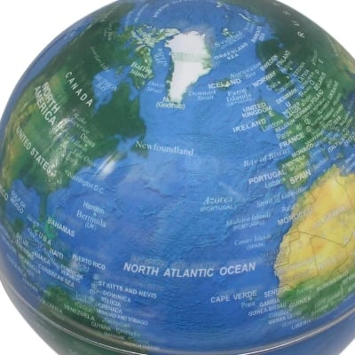 Picture of Solar Powered Auto Spinning Rotary World Globes Self Rotating Globe Model  World