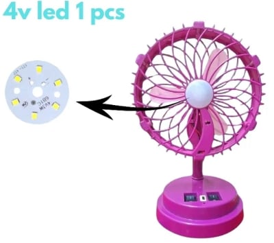 Picture of Student Dask fan with led light Rechargeable fan light Multicolor 