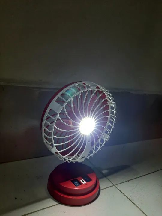 Picture of Student Dask fan with led light Rechargeable fan light Multicolor 
